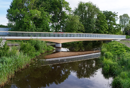 Hout betonbruggen Borgsloot en Tersluis