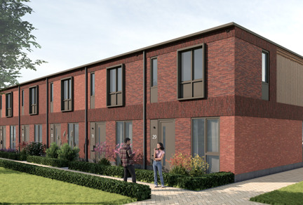 Nieuwbouw 42 woningen geWOONhout Sneek