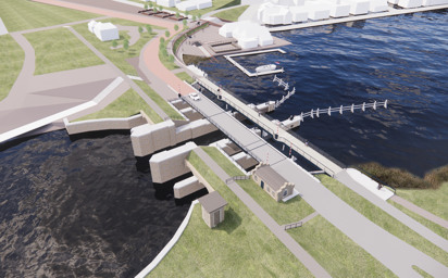 Realisatie fiets- en voetgangersbrug Zoutkamp