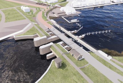 Realisatie fiets- en voetgangersbrug Zoutkamp