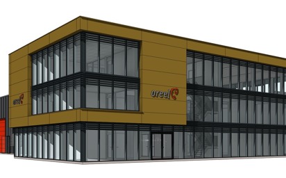 Nieuwbouw loods en kantoorpand Oreel in Hallum