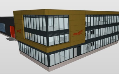 Nieuwbouw loods en kantoorpand Oreel in Hallum